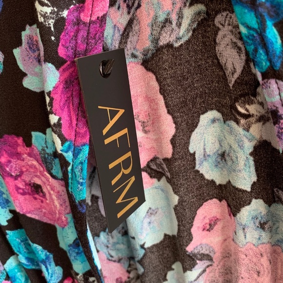 NWT AFRM Parker Ruffle Back Cutout Floral Dress - Picture 4 of 7